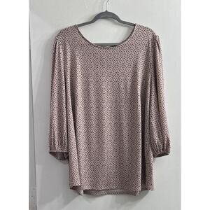 Adrianna Papell Women's Size‎ 2X Light Pink Black Top Career Business